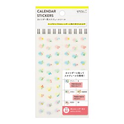 Midori Sticker Calendar M | Flowers