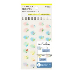 Midori Sticker Calendar L | Flowers