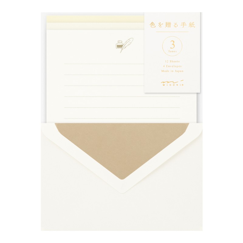 Midori Letter Set | White