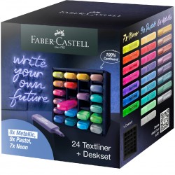 Faber-Castell Highlighter desk set of 24 pieces