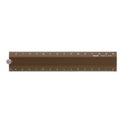 Midori Aluminum Multi Ruler 30 cm | Brown