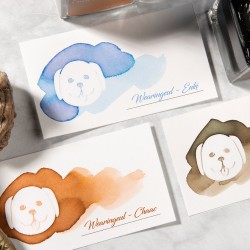 Ink Swatch Cards Wearingeul | White Puppy