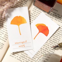 Ink Swatch Cards Wearingeul | Ginkgo Leaf