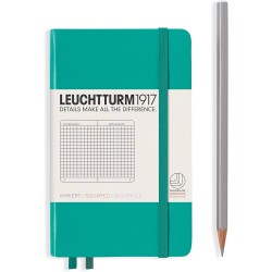 Notatnik Leuchtturm1917 A6 w Kratkę | Szmaragdowy