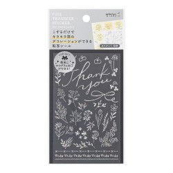 Foil Transfer Midori Stickers | Thank You