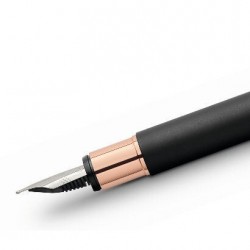 Faber-Castell NEO Slim Metal Fountain Pen | Black Rose Gold