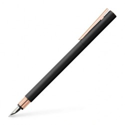 Faber-Castell NEO Slim Metal Fountain Pen | Black Rose Gold