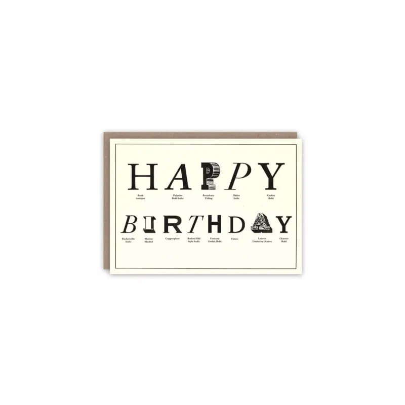 Greeting Card | Typographic Birthday