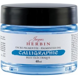 Tusz pigmentowy do kaligrafii J. Herbin 40 ml | Elektryczny niebieski