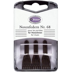 Set of nibs for Calligraphy Brause Notenfedern no. 68| 3 pcs.