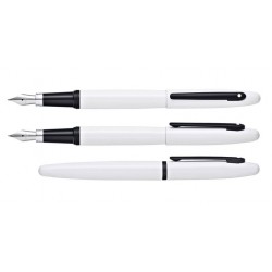 Sheaffer VFM Fountain Pen in white with black accents
