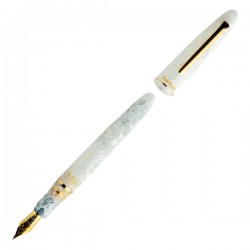 Esterbrook Fountain Pen Estie Gold Trim| Winter White