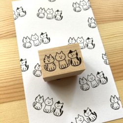 Stamp | Three Cats