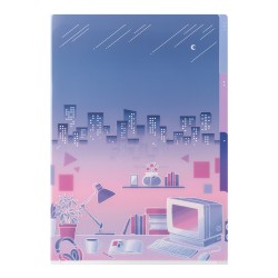 Midori 3-Pocket Clear Folder A4 | City Pop