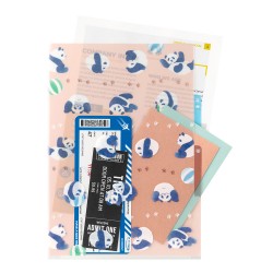 Midori 3-Pocket Clear Folder A4 | Panda