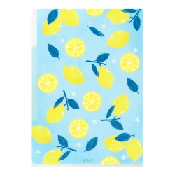 Midori 3-Pocket Clear Folder A4 | Lemon