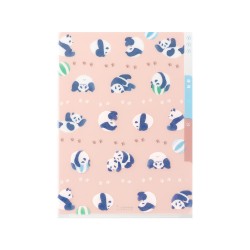 Midori 3-Pocket Clear Folder A5 | Panda