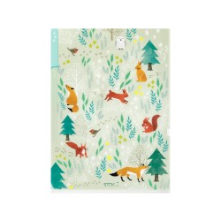 Midori 3-Pocket Clear Folder A5 | Nordic Animal