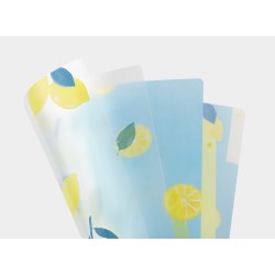 Midori 3-Pocket Clear Folder A5  | Lemon