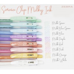 Zestaw długopisów żelowych SARASA Zebra | Milk Color 5 szt.