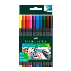 Grip Finepen set of fineliners - Faber-Castell - 10 colors