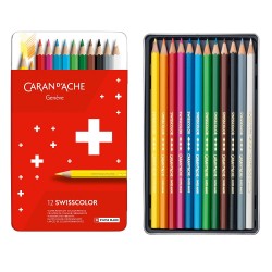 Caran D'Ache Swisscolor Colouring Pencils 18 pieces in metal box