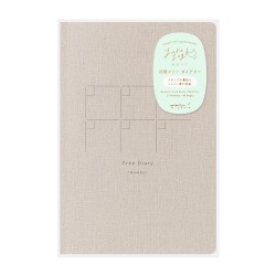 Midori Yuru Log Notebook B6 Free Diary | Monthly