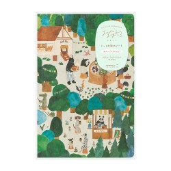 Midori Yuru Log Notebook B6 | Forest Animal