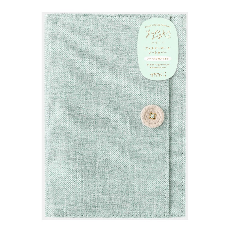 Midori Yuru Log Cloth Cover B6 | Light Blue