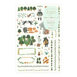 Midori Yuru Log Sticker | Forest Animal