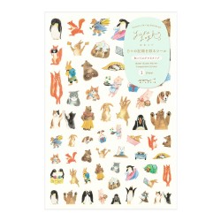 Midori Stickers Yuru Log | Animals