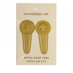 Brass Page Tabs | Moon and Sun