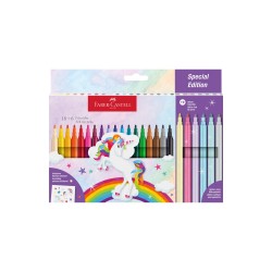 Faber-Castell Set of colours markers 18+6 pcs. | Unicorns