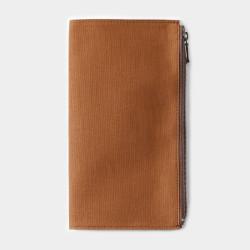 Traveler's Notebook Cotton Zipper Case | Brown