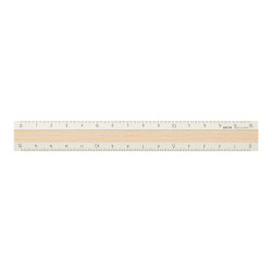 Midori Wooden Ruler 15 cm | Ivory + White Wood