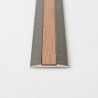 Aluminiowa linijka marki Midori z wkładem z drewna sapeli.