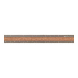 Midori Wooden Ruler 15 cm | Gray + Dark Wood
