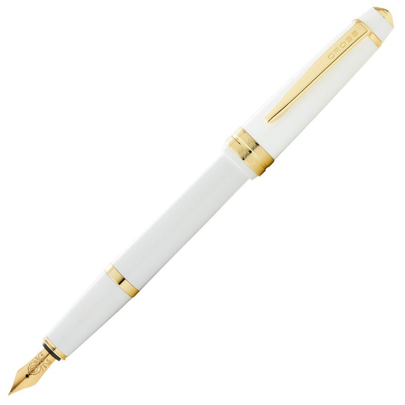 Cross Bailey Light Fountain Pen | White and Gold Tone