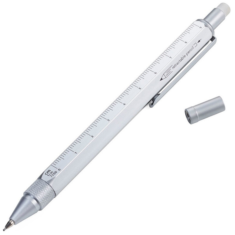 Troika Construction Mechanical Pencil Drop Action | Silver