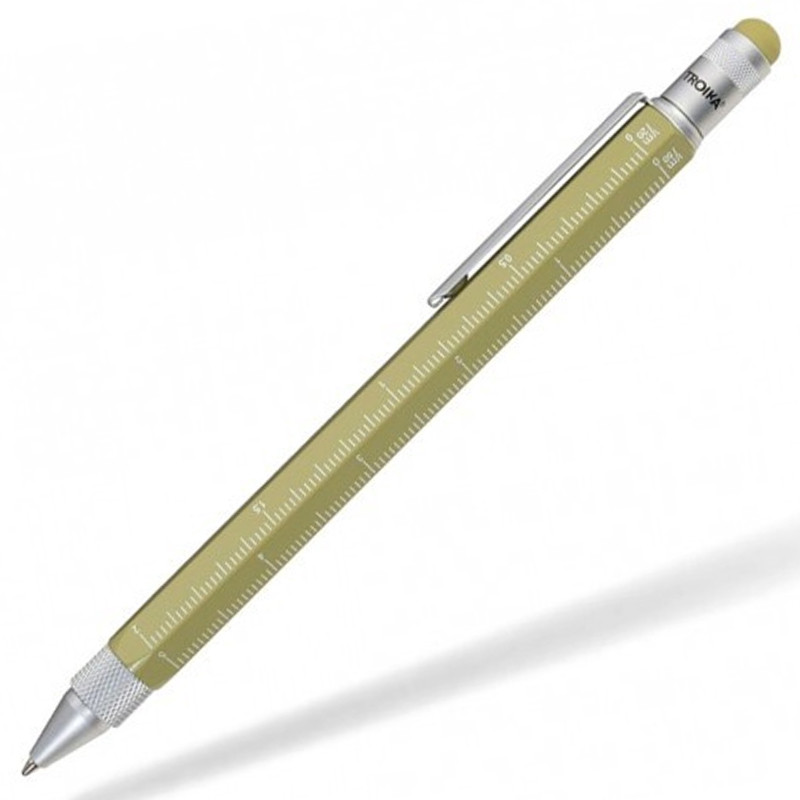 Troika Construction Multitasking Ballpoint Pen | Olive Green