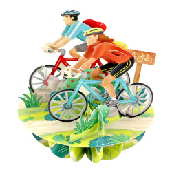 Santoro Pirouettes Greeting Card | Cycling