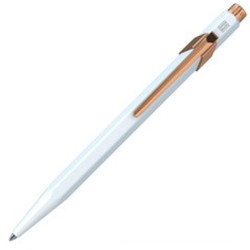 Caran D'Ache 849 White GT Rose Gold Ballpoint Pen Limited Edition