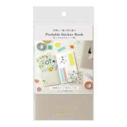 Midori Sticker Book with Pocket | Gray