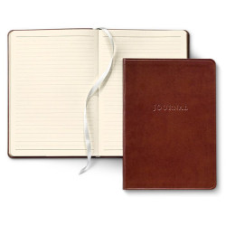 Notatnik w linie Gallery Leather Desk Journal | Brązowy