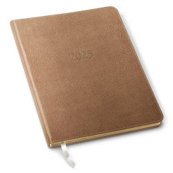 Gallery Leather Large Weekly Leather Planner 2025  | Metallic Rose Gold