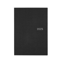 Kalendarz dzienny 2025 Hobonichi Hon A6 | Paper Series: Black Gingham| Edycja angielska