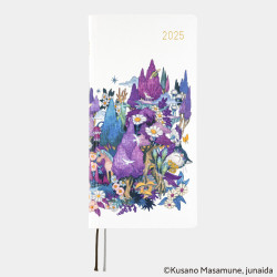 Kalendarz Tygodniowy 2025 Hobonichi Techo Weeks | Masamune Kusano x junaida: Through the Purple Night | Edycja angielska