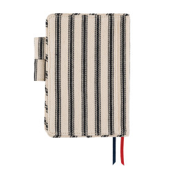 Okładka na kalendarz Hobonichi Techo A6 | Lined Fabric: Herringbone (Ivory x Black)