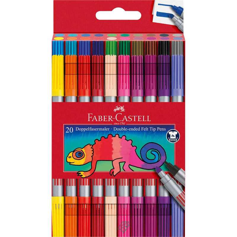 Pisaki dwustronne Faber-Castell | 20 sztuk