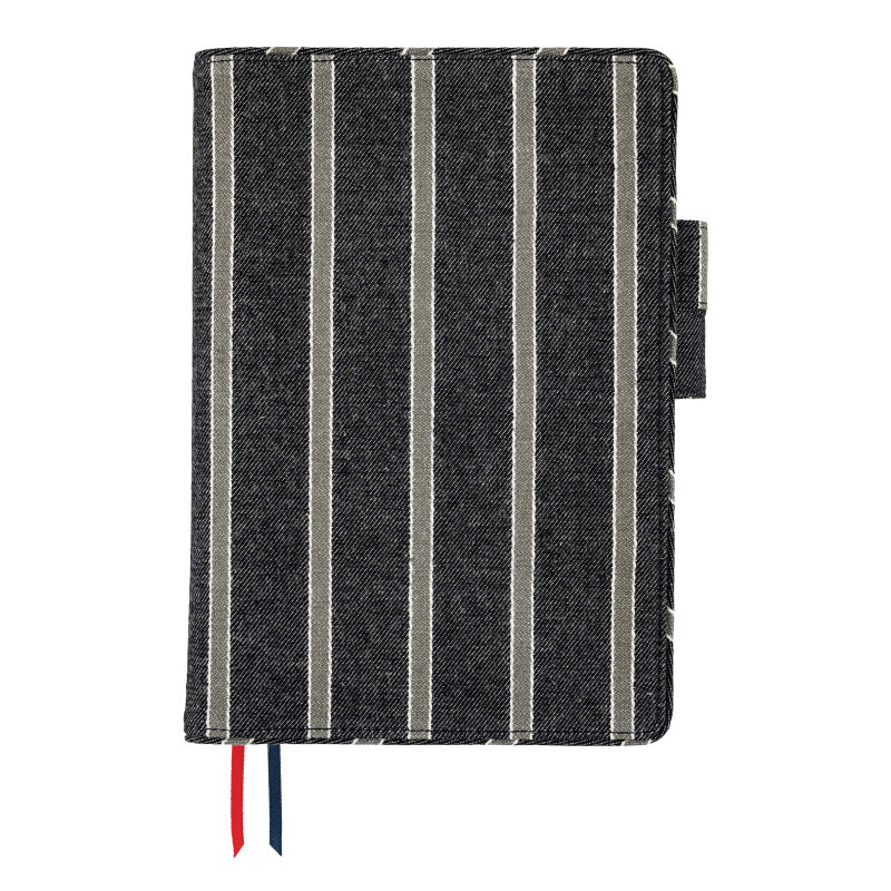 Okładka na kalendarz Hobonichi Techo A5 | Lined Fabric: Twill (Navy & Gray)